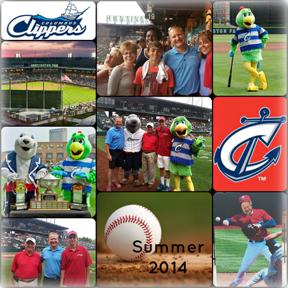 Spartan President Steve Harmon at Columbus Clippers first pitch