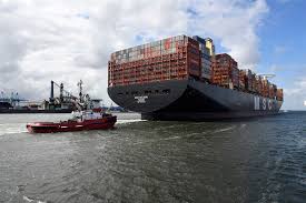container ships idled